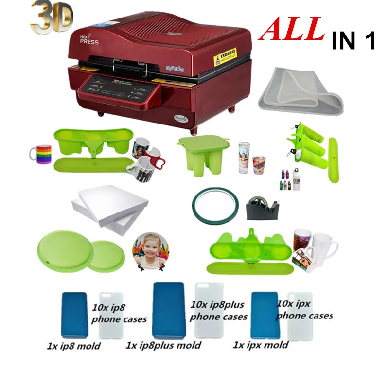 

3D Sublimation Vacuum Heat Press Machine Printers Multi-functions