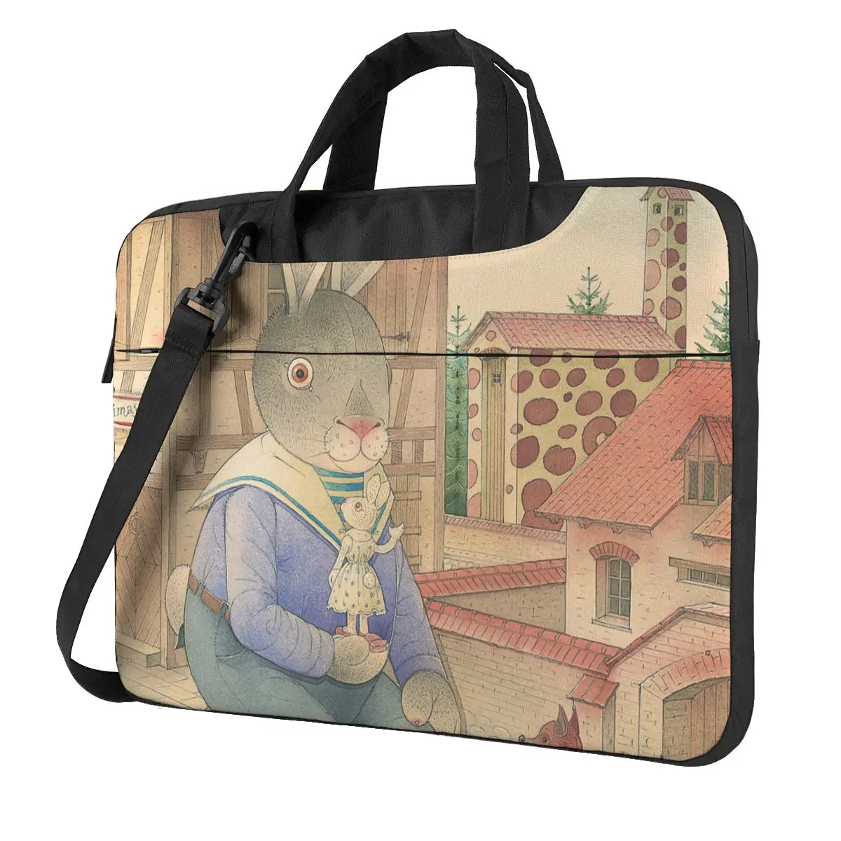 Rabbit Marcus The Great Laptop Bag Case Protective Vintage Computer Bag Bicycle Crossbody Laptop Pouch