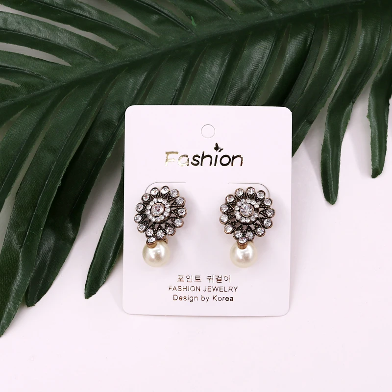 Thời Trang Hàn Quốc Earings Chụp Tai Bao Bì Trắng Thẻ 200 Chiếc 6X7.5Cm Bạc Giấy In Trang Sức Earings Màn Hình Hiển Thị