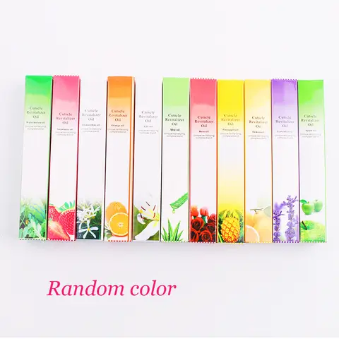 Bilashmart 1Pc Random Color Flavour Nail Nutrition Oil Pen Dried Flowers Softener Nutritional Cuticle Oil Treatment Gel Polish Nail Tool G1