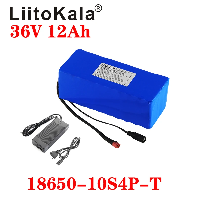 

LiitoKala 36V 12AH Electric Bike Battery Built in 20A BMS Lithium Battery Pack 36 Volt with 2A Charge Ebike Battery