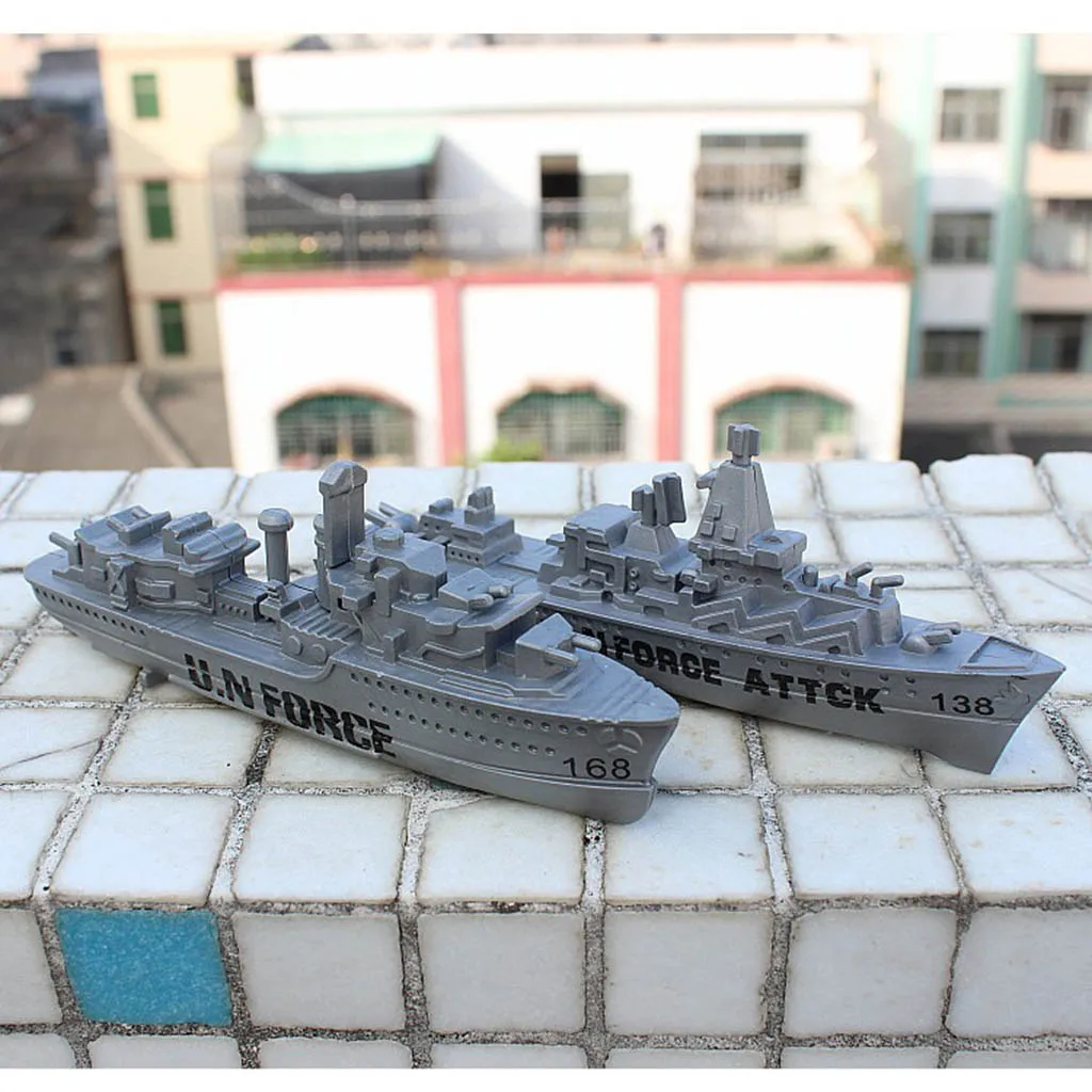 10pcs Simulation Warship Static Military Model DIY Accessories Child Toys Gray
