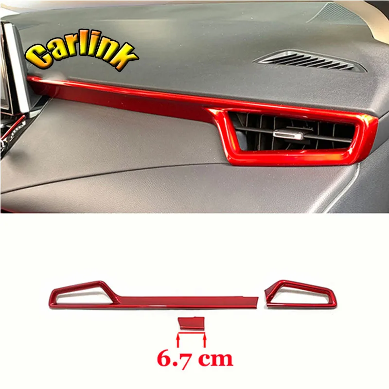 For Toyota corolla E210 Sedan 2019 2020 ABS Matte/Carbon Fibre Car Console air outlet cover trim Strip Car styling accessories