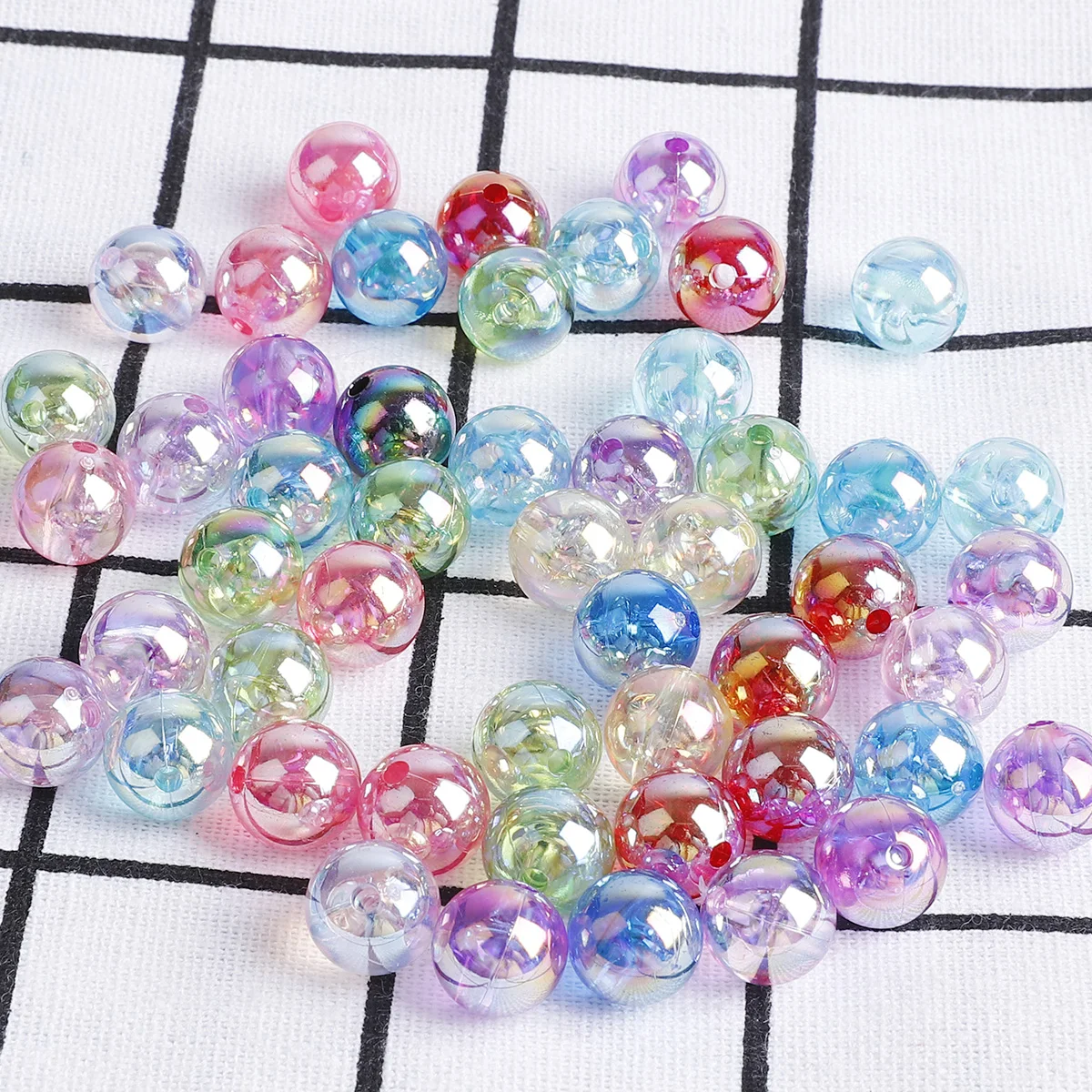 6/8/10mm Multicolor opcjonalnie tworzywo akrylowe przezroczyste okrągłe koraliki do DIY tworzenia biżuterii naszyjnik akcesoria do bransoletki