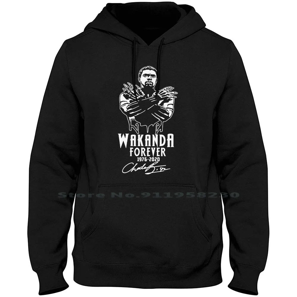 

Wakanda Forever Signature Hoodie Sweater Cotton Rest In Peace Superhero Signature Popular Forever Nature Trend Peace Ture Sign