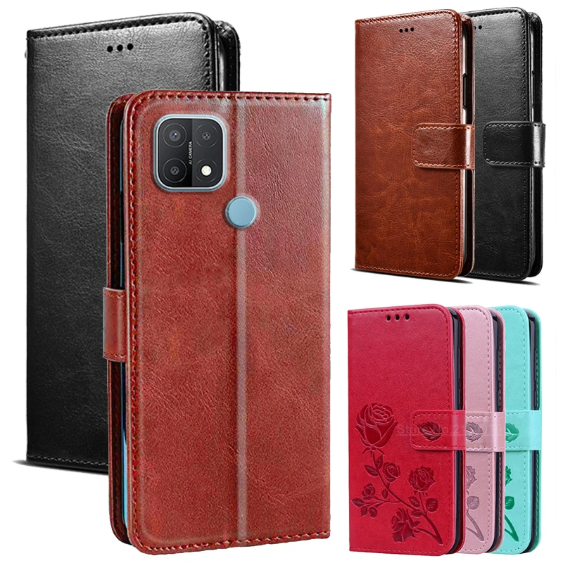 Cover For OPPO A15 CPH2185 Case Telefone Protector PU Leather Wallet Flip Case For OPPO A 15 Funda Stand Book Capa Shell Bag