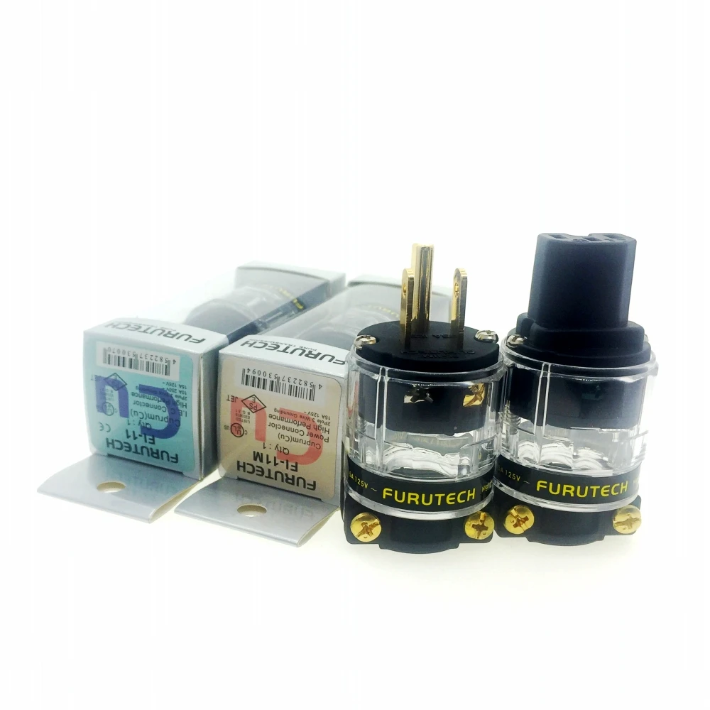FURUTECH FI-11M (Cu) / FI-11 Cu Audio Power Plug 24K Gold plated IEC Connector plug  15A/125V Hifi MATIHUR hi