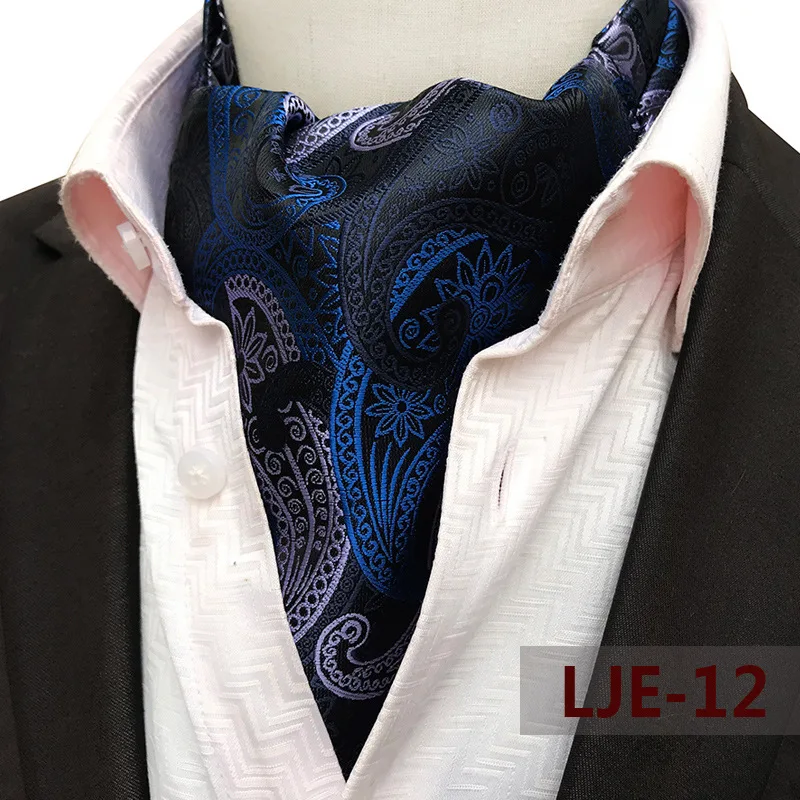 Factory wholesale men's scarf new cashew jacquard polyester British suit shirt neck scarf business scarf