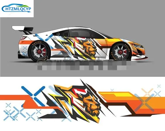 

Car personality custom graffiti creative car sticker racing car appearance abstract design decal