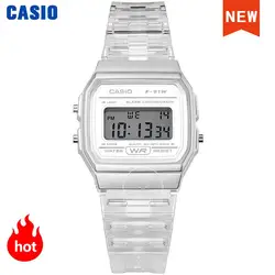 Casio Men Women Watches Casual Transparent LED Digital Sport Watch Lover's Gift Clock Waterproof Children  skiing watch  F-91W