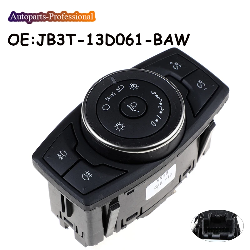 New Headlight Fog Light Lamp Control Switch Repair For Ford JB3T13D061BAW JB3T-13D061-BAW DG9T-13D061-HDW DG9T13D061HDW