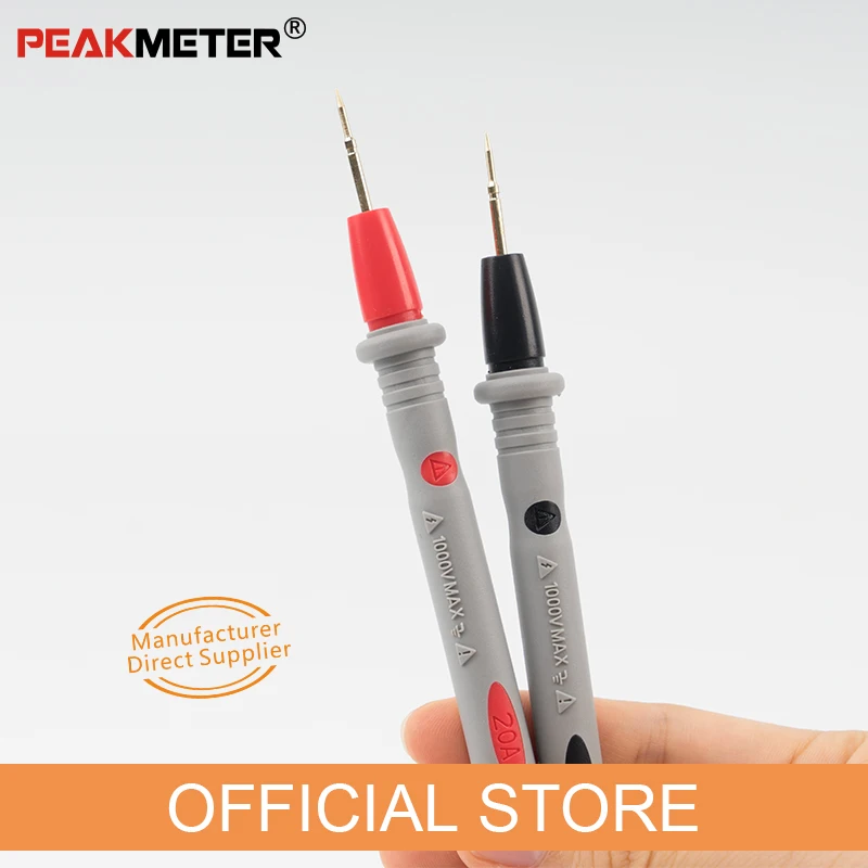 PEAKMETER Double Layerซิลิโคน 1000V 20A Universal MultimeterดิจิตอลGold-PlatedทดสอบProbeอะไหล่