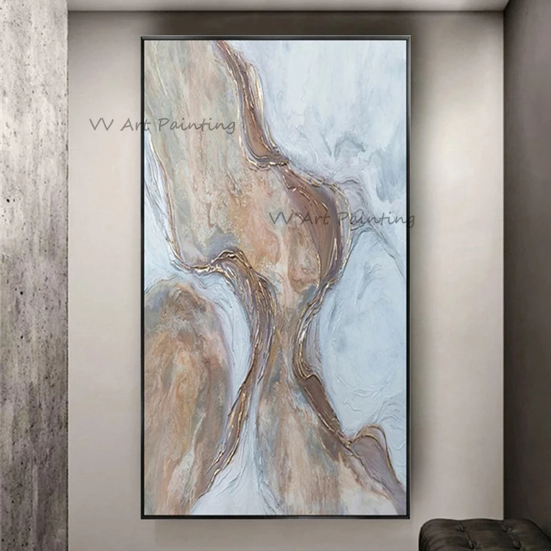 

Top Handpainted Simple Oil Painting On Canvas Handmade Knife Abstract Oil Painting Wall Art Picture Home Decoration For Bed Room