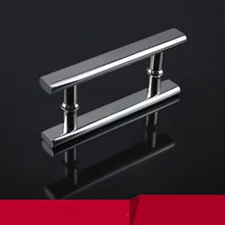 304 stainless steel square tube paired handle shower room store office glass door square double-sided handle(D-47)Free shipping