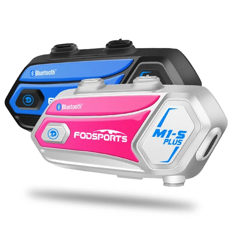 Fodsports 2шт M1-S Plus Шлем Домофон Мотоцикл Bluetooth-гарнитура Домофон Беспроводная связь BT5.0 Домофон Поддержка обмена музыкой и функция FM-радио