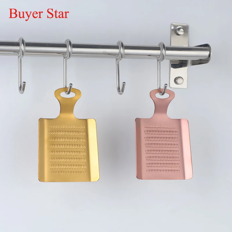 1pcs Gold Ginger Grater Stainless steel Garlic Grater Crusher Carrots Fruit Potato Mud press Metal table ware Kitchen Utensils