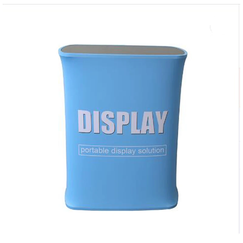 Custom Trade Show Booth Tension Fabric Square Bar Counter Display With Full Color Banner Printing square counter table Sales