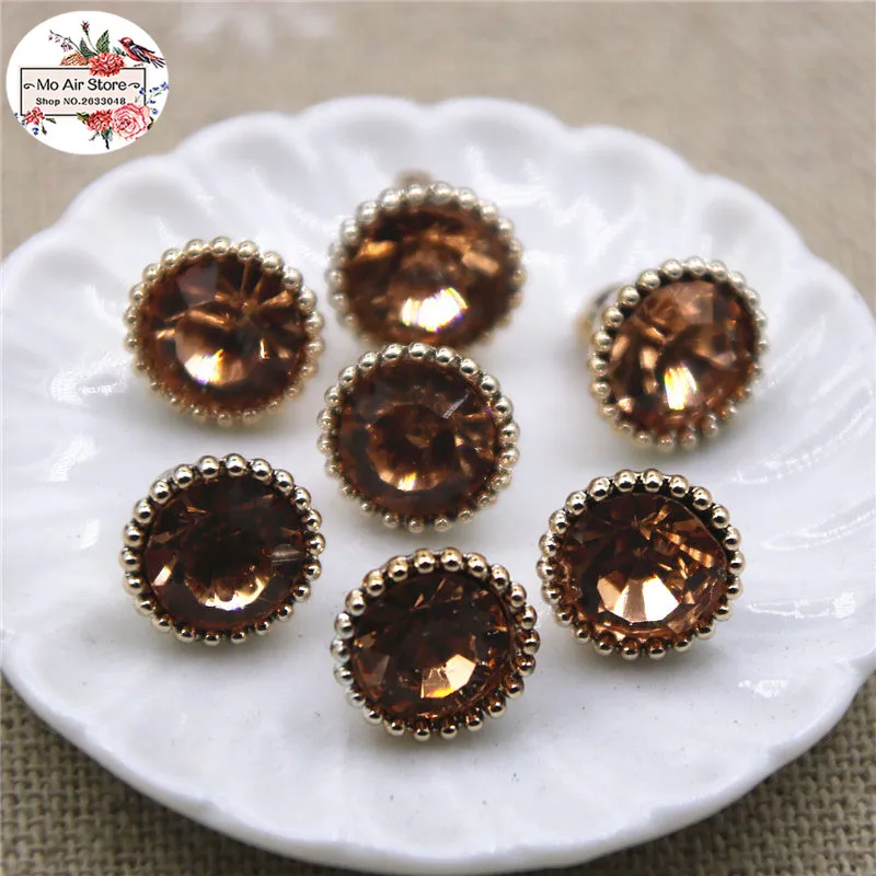 20pcs 10mm round multicolor rhinestones Buttons Home Garden Crafts Cabochon DIY Accessories