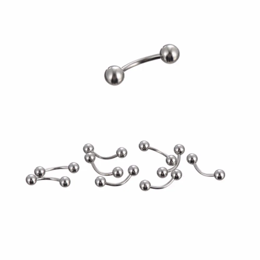 85Pcs /set Tongue Eyebrow Lip Belly Navel Ring  Stainless Steel Piercing Body Jewelry