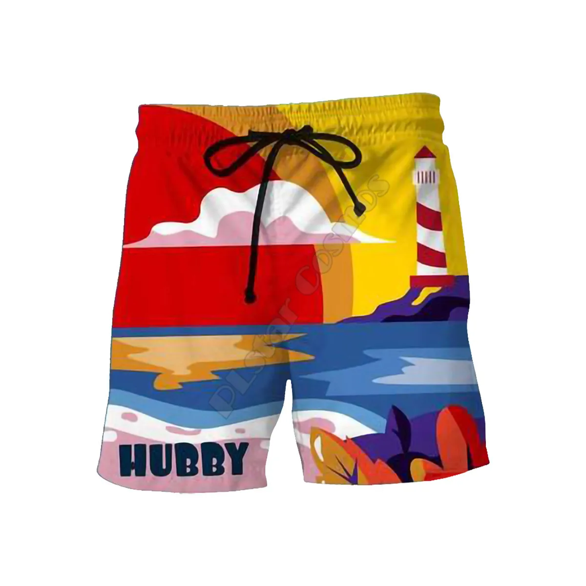 Cặp Đôi Kết Hợp Hubby Và Wifey Quần Short 3d Quần Short Nữ Dành Cho Nam Lưng Thun Quần Short Mùa Hè Cặp Đôi Đi Biển