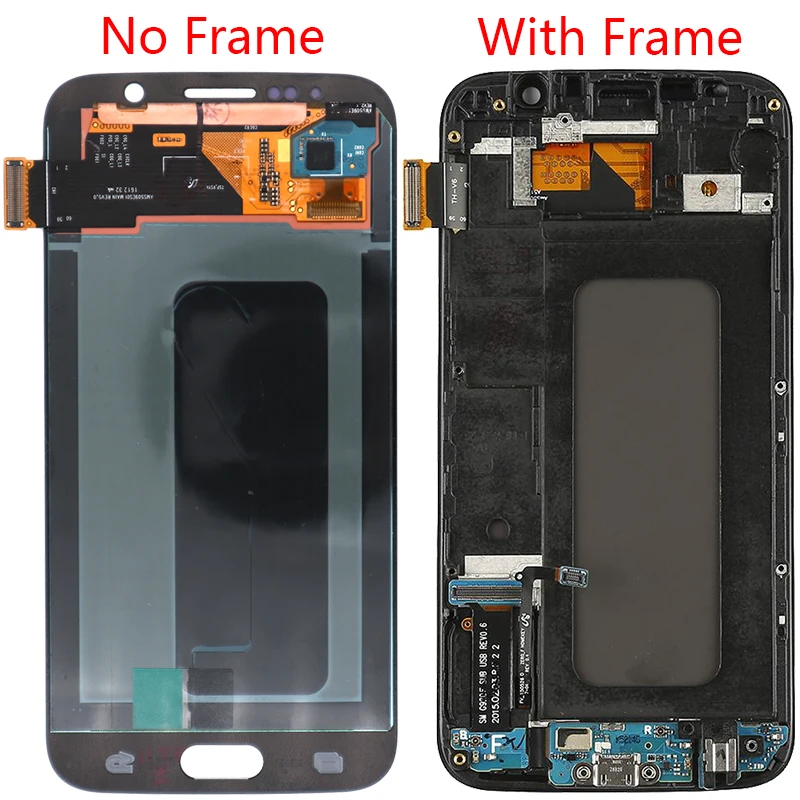 Super AMOLED LCD For Samsung S6 Display With Frame 5.1