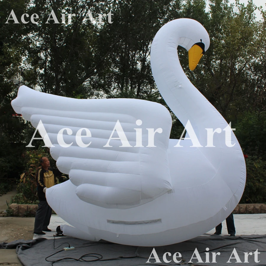 Customized Refined Giant Inflatable White Swan Replica Model for Advertising/zoo Display/Outdoor/indoor Decoration