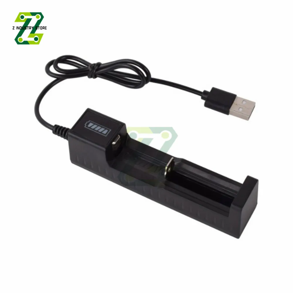 Caricabatterie caricabatterie a Slot singoli carica USB per 3.7V/4.2V 18650 26650 14500 batteria ricaricabile agli ioni di litio Slot singolo