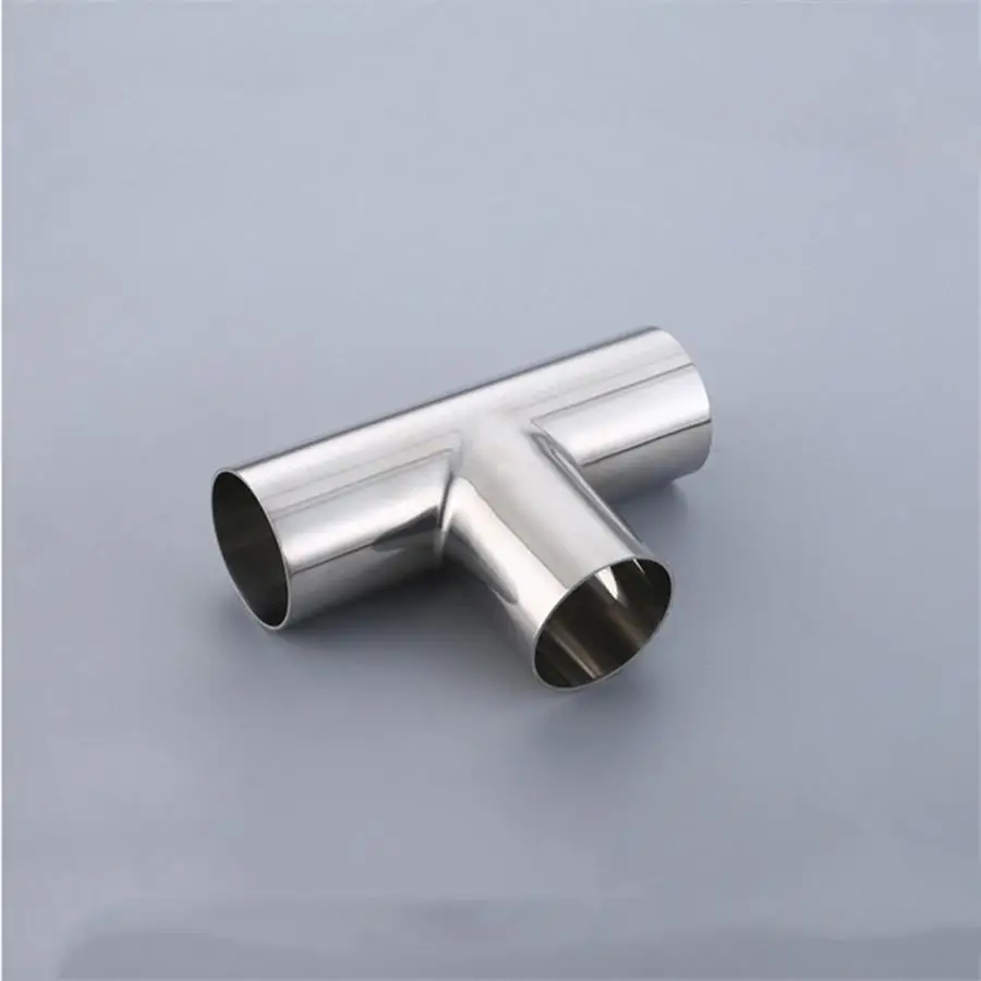 48.3mm Pipe OD 2mm Thickness Butt Welding Tee 3 Way SUS 304 Stainless Steel Sanitary Fitting Spliter Homebrew Beer Wine