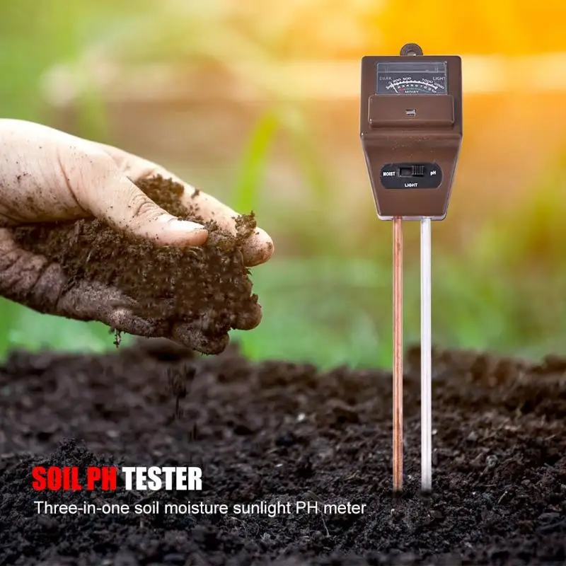 Probador Digital 3 en 1 de humedad del suelo, medidor de PH solar para plantas, flores, medición de acidez y humedad, herramientas para plantas de jardín