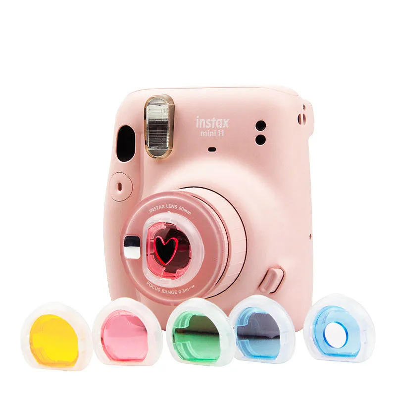 6 PCS Close-up Lens Colorful Color Filter Mirror for Fujifilm Instax Mini 11 Instant Film Cameras Photographic Accessories