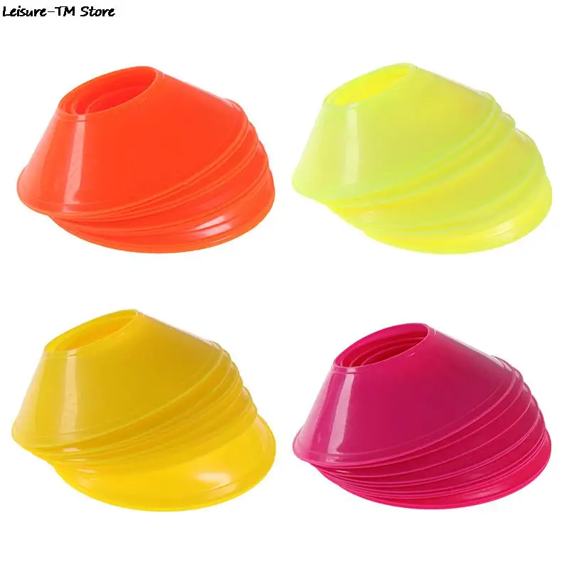 

10pcs Soccer Training Sign Dish Pressure Resistant Cones Marker Discs Marker Bucket Football Training Sports Saucer