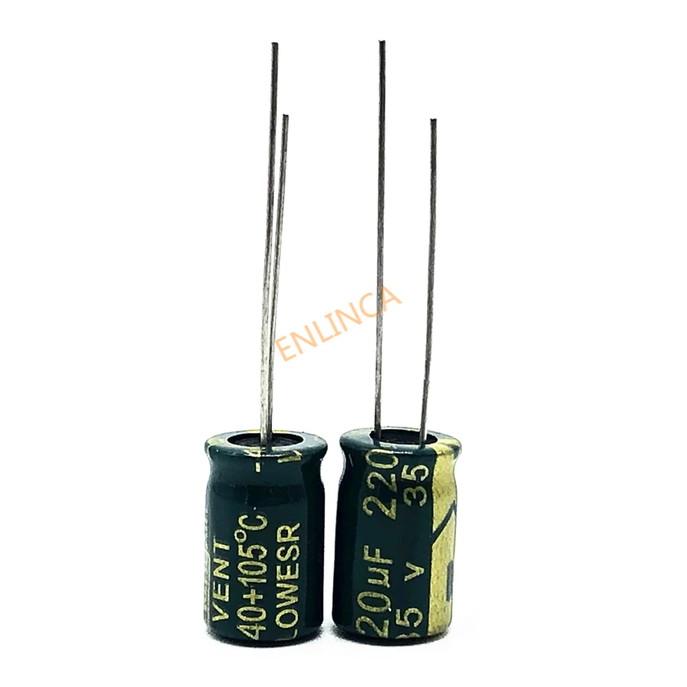 35v 220uf 8*12 capacitor eletrolítico de alumínio da baixa impedância de alta frequência 220uf 35v 20%