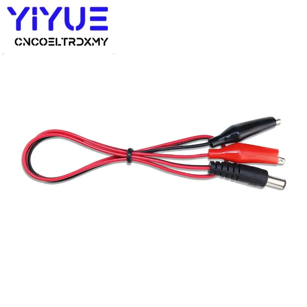 5.5MM 2.1MM  Alligator Clip DC Power male female test lead Cable 12V Power Wire To 2 Crocodile Connector To Male 50cm