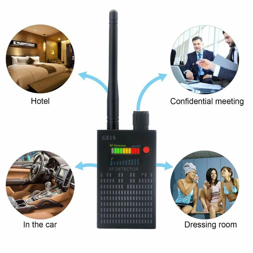 G318 Detector Anti Camera  Anti-Eavesdropping Wireless Signal Detector GPS  Bug Detector Camera Full-Range RF