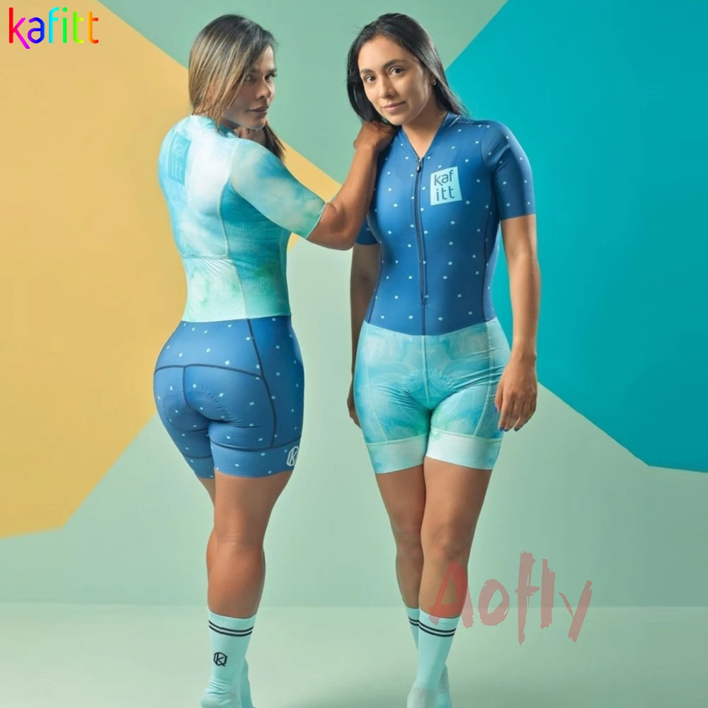 Kafitt Cycling Little Triathlon Suit Women's Cycling Clothing 2021 Female Summer Short Jumpsuit Set Cyclist Outfit Swim Uniform