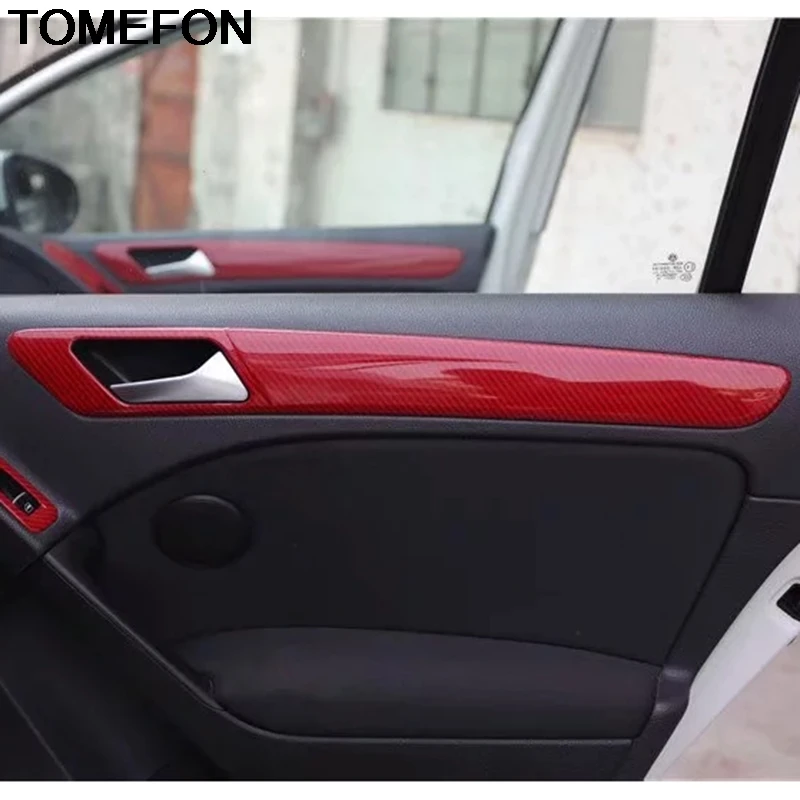 

TOMEFON For Volkswagen Golf 6 MK6 2010 2011 2012 LHD Inner Door Armrest Panel Window Lift Cover Trim Interior Accessories ABS