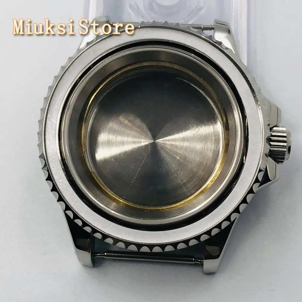 40mm sapphire glass  bidirectional bezel stainless steel watch case fit ETA 2836 Mingzhu DG2813 3804 Miyota 8215 movement