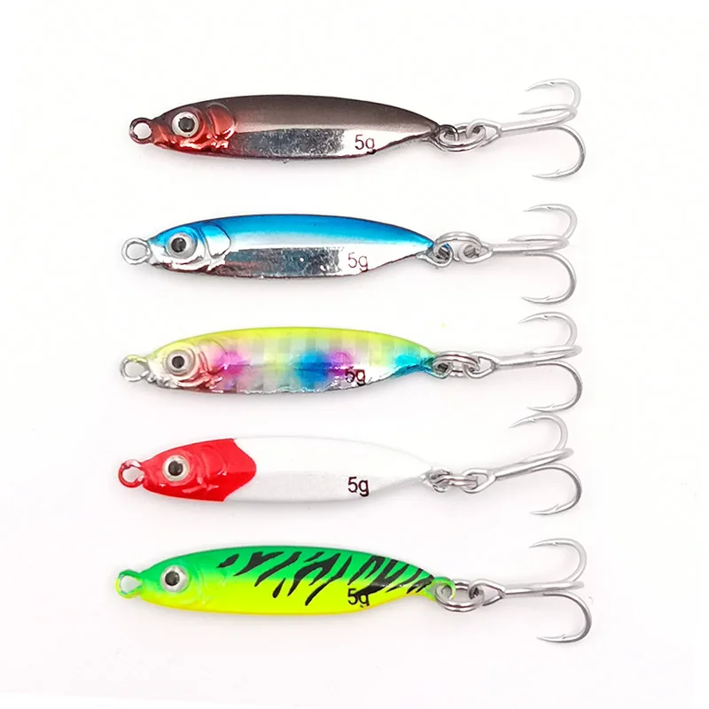 2022 Little Bit Micro Cast Jig 5g 10g 15g Shore Metal Jigging Spoon Fishing Lure Lead Artificial Bait Casting Tackle