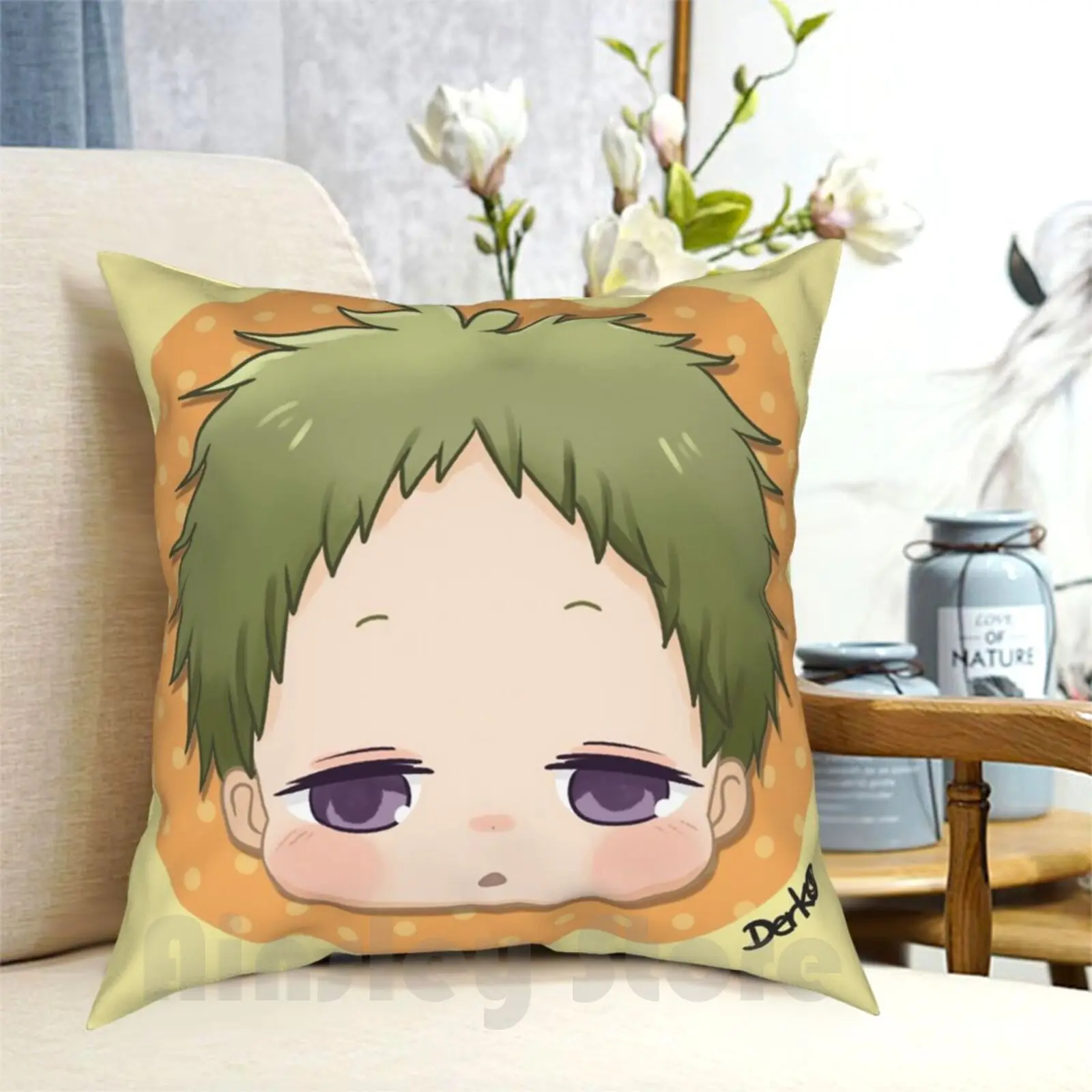 Baby Kotarou Pillow Case Printed Home Soft Throw Pillow Anime Cute Chibi Gakuen Babysitters School Babysitters Kotarou