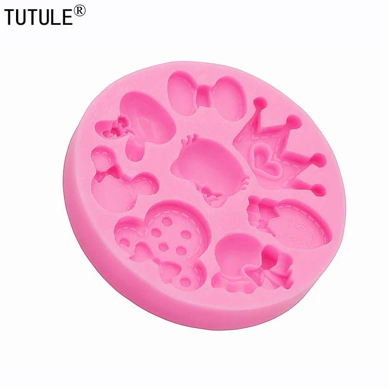 Crown Silicone Rubber Flexible Food Safe MOld mould-resin, clay, fondant, chocolate, candy,Butterfly Knot Fondant Silicone Mold