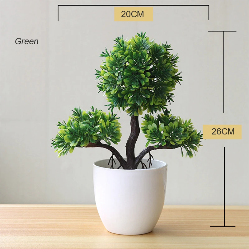 New Mini Artificial Plant Bonsai Small Simulated Tree Pot Plants Fake Flowers Office Table Potted Ornaments Home Garden Decor