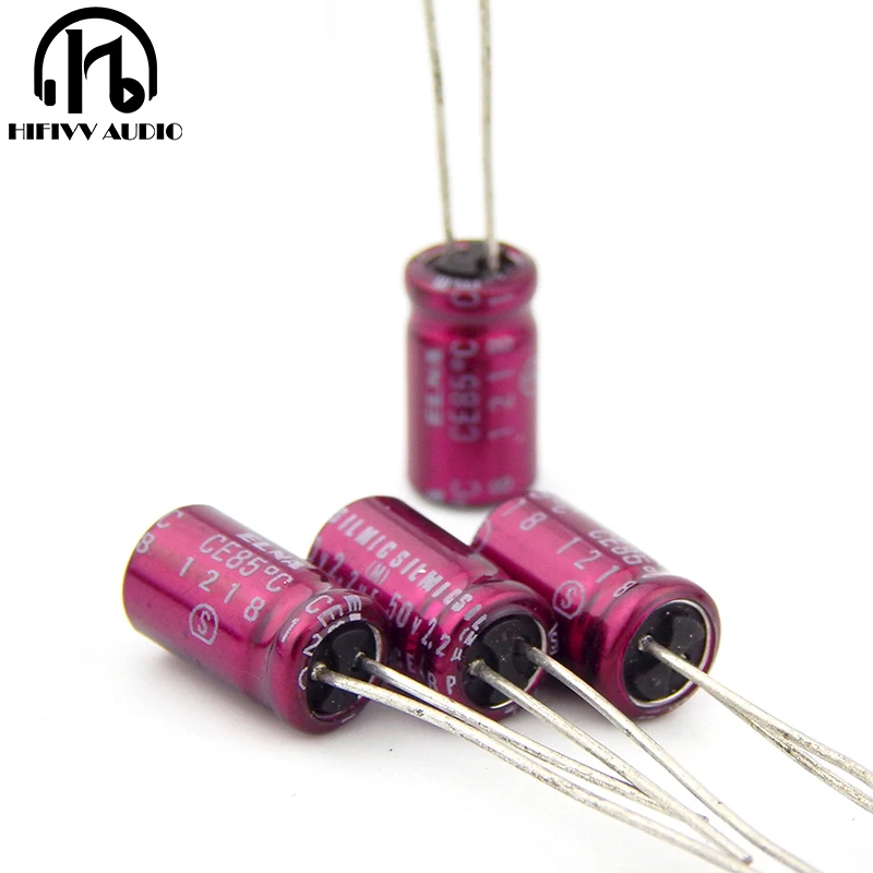 hifi ELNA purple red robe SILMIC CE-BP (RBS) 2.2uF 50V audio with the non-polar electrolytic capacitor