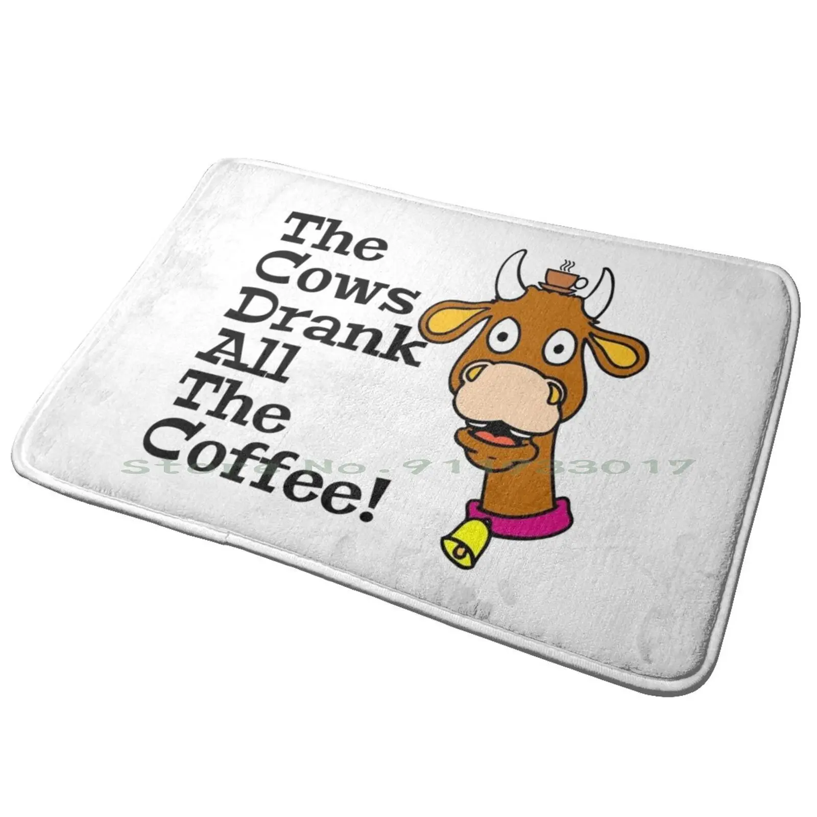 The Cows Drank All The Coffee! Entrance Door Mat Bath Mat Rug Kpop Korean G I Dle Gidle Gi Dle Miyeon Minnie Soojin Soyeon Yuqi