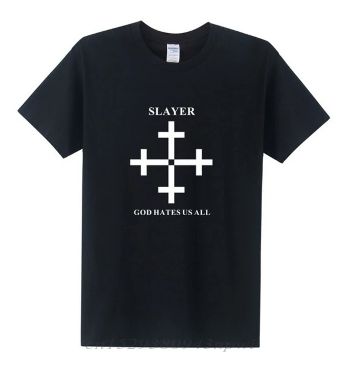 2020 Summer Fashion Slayer T Shirt Men God Hates Us All Men T Shirt Metal Rock Band Short Sleeve Cotton T-shirt Men Tops