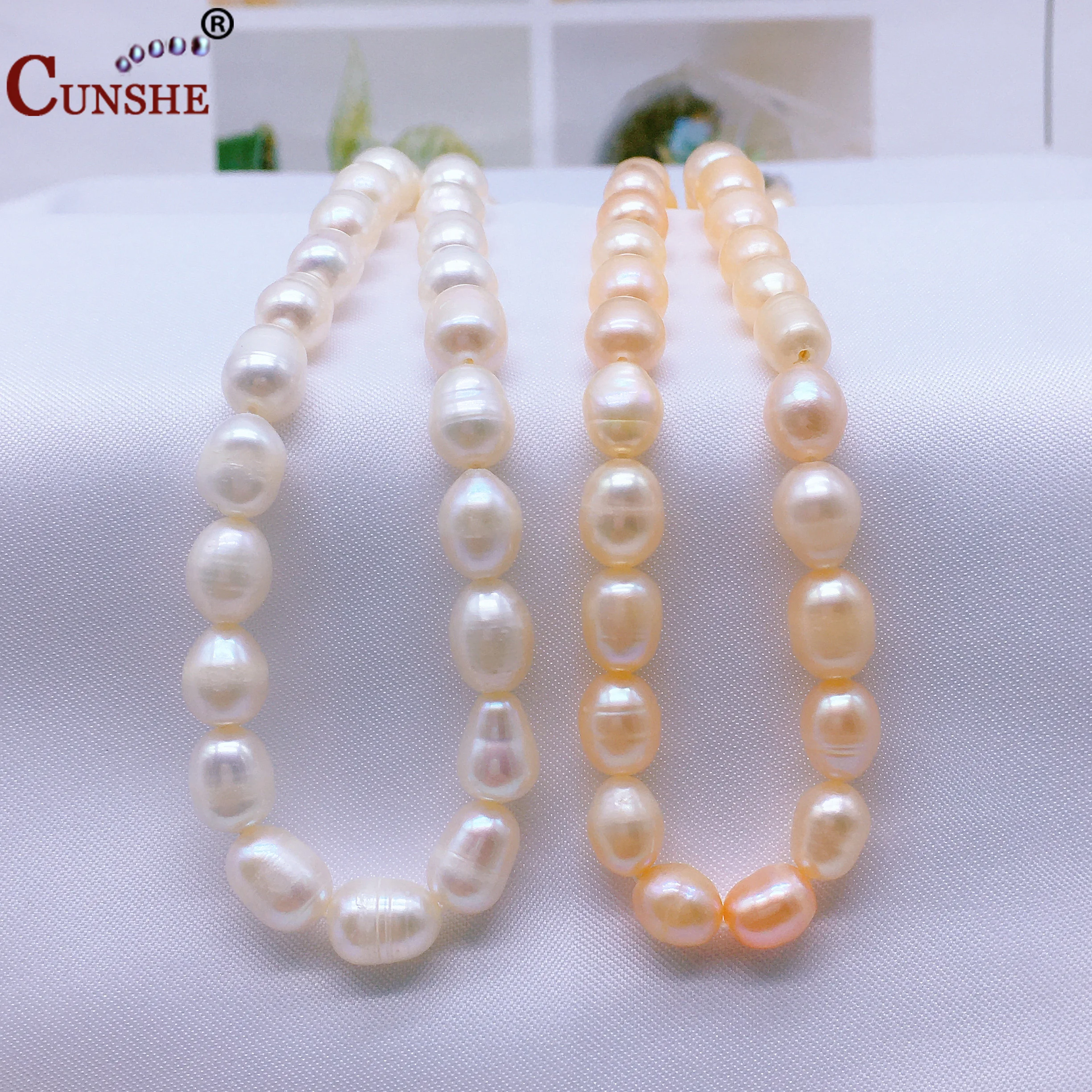 Natural Freshwater Pearl Beaded High Quality Rice Shape Punch Loose Beads for Make Jewelry DIY Bracelet Necklace Accessories