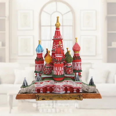 

Russian architectural decorations Vasily Ascension Church, living art decorations, hand-painted resin crafts