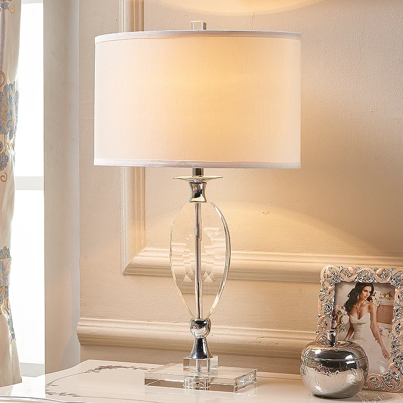 Warm Bedside Lamp Creative Fashion European-Style Decorative Crystal Lamp American-Style Room Lamp Master Bedroom Lamp Led