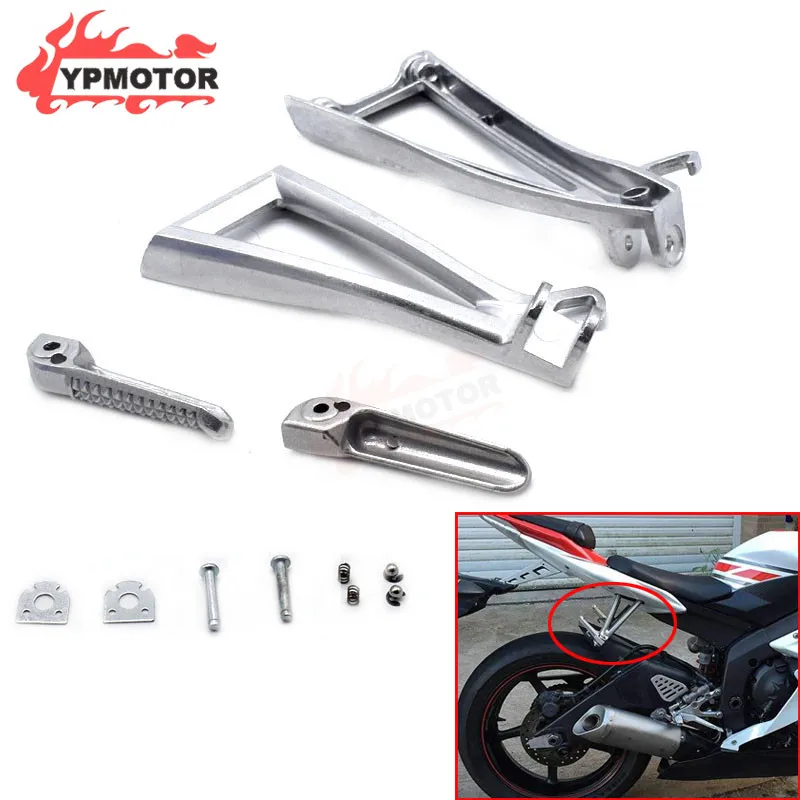 

YZF-R6 06-16 Motorcycle Rear Footpeg Footrest Pedal W/ Foot peg Bracket Holder Support For Yamaha YZF R6 YZFR6 2006-2016 2007