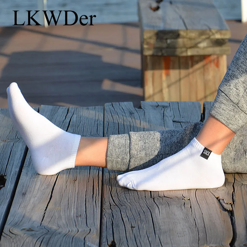 LKWDer 5 Pairs Mens Socks Men Sock Fashion Extra Large Big Plus Size 45,47,48 Ankle Socks Men Casual Sox Calcetines Hombre Meias