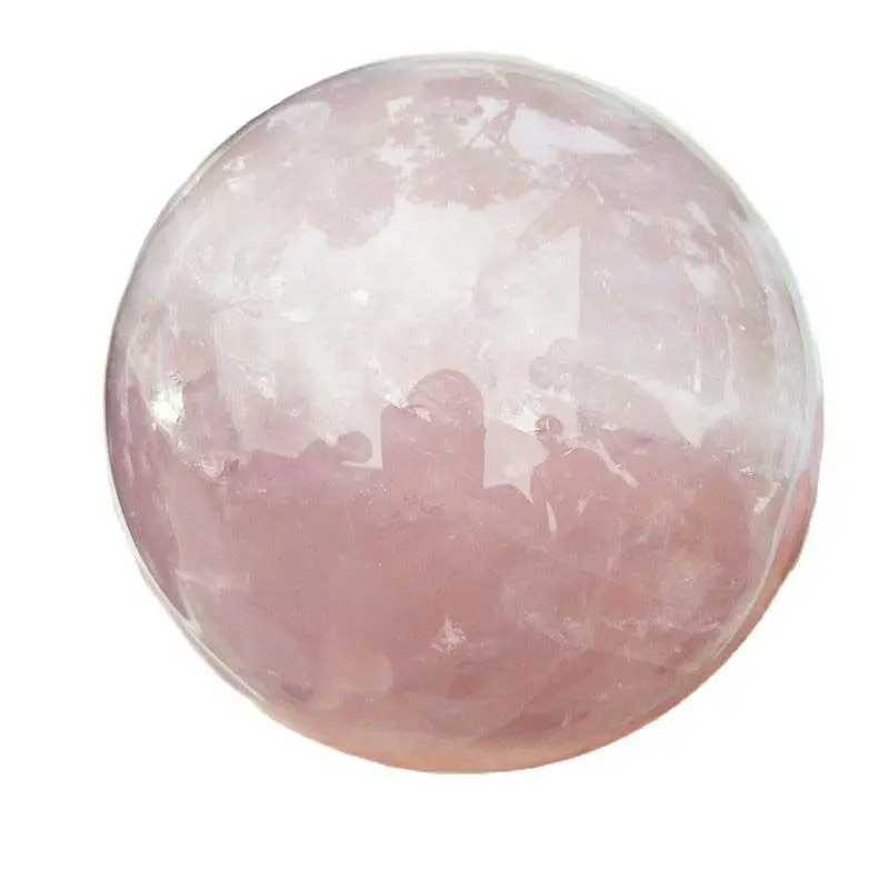 100mm diameter 100% natural pink rose crystal ball treatment wind water ball wholesale + free delivery